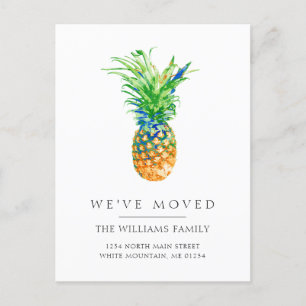 Carte Postale Faire-part Famille d'ananas tropicaux en mouvement