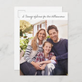 Carte Postale Faire-part Famille de photo de la famille de script fantaisis (Devant / Derrière)