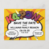 Carte Postale Faire-part Famille Reunion Party Enregistrer la date Moderne (Devant)