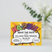 Carte Postale Faire-part Famille Reunion Party Enregistrer la date Moderne (Debout devant)