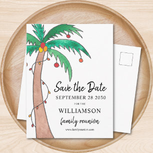 Carte Postale Faire-part  Family Reunion Palm Tree Enregistrer la date Cart