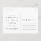 Carte Postale Faire-part Fancy Script Love is Patient Mariage Postponement (Dos)