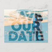 Carte Postale Faire-part Faux Vellum Photo Wedding Save our Date (Devant)