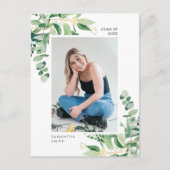 Carte Postale Faire-part Féconde de diplômé photo simple de verdure d'eucal (Devant)
