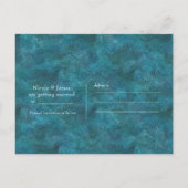 Carte Postale Faire-part Fée Sirène Violette Plage Paillettes Save the Date (Dos)