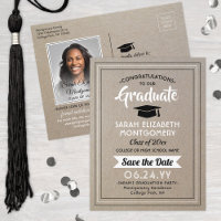 Félicitations Grad Faux Kraft Papier Enregistrer l