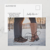 Carte Postale Faire-part Félicitations pour les fiançailles Calligraphie en (Devant / Derrière)