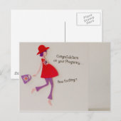 Carte Postale Faire-part félicitations pour votre grossesse ! (Devant / Derrière)