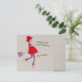 Carte Postale Faire-part félicitations pour votre grossesse ! (Debout devant)