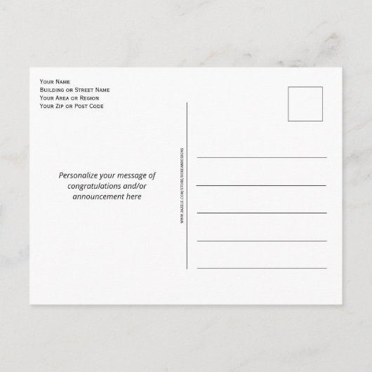 Carte Postale Faire-part Félicitations roses chaudes femmes dans STEM Grad (Dos)