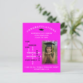 Carte Postale Faire-part Félicitations roses chaudes femmes dans STEM Grad (Debout devant)