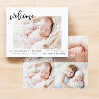Félicitations simples pour bébé Collage photo élég
