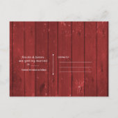 Carte Postale Faire-part Fenêtre de grange rouge & Lumières Rustique Enregi (Dos)