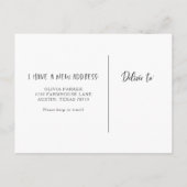 Carte Postale Faire-part Ferme | Changement d'adresse (Dos)