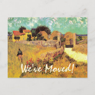 Carte Postale Faire-part Ferme de Van Gogh en Provence, Changement d'adress