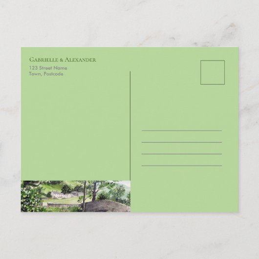 Carte Postale Faire-part Ferme près de Thirlmere Mariage Épargnez la date (Dos)