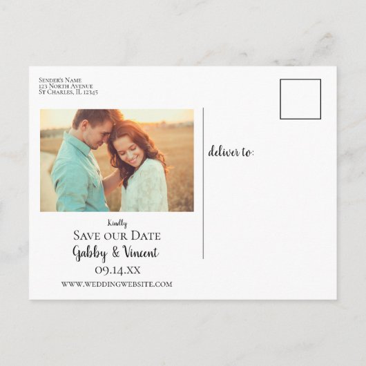 Carte Postale Faire-part Ferme rurale clôture après mariage ferme Enregistr (Dos)