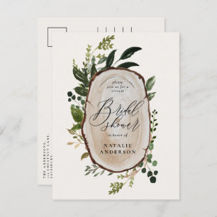 Carte Postale Faire-part Ferme rustique botanique douche de nuptiale virtue