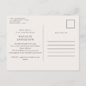 Carte Postale Faire-part Ferme rustique botanique douche de nuptiale virtue (Dos)