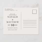 Carte Postale Faire-part Ferme rustique mariage élégant (Dos)