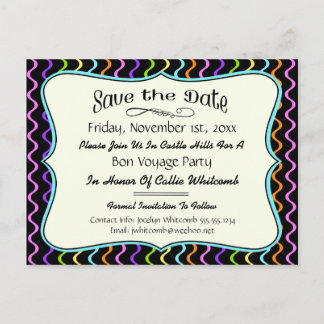 Carte Postale Faire-part Festive Party, Réunion ou Événement Enregistrer la