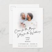 Carte Postale Faire-part Fête Arrive Pour Boissons Photo Enregistrer La Dat (Devant / Derrière)