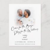 Carte Postale Faire-part Fête Arrive Pour Boissons Photo Enregistrer La Dat (Devant)