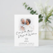 Carte Postale Faire-part Fête Arrive Pour Boissons Photo Enregistrer La Dat (Debout devant)