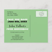 Carte Postale Faire-part Fête d'anniversaire 70 ans du jardinier Enregistre (Dos)