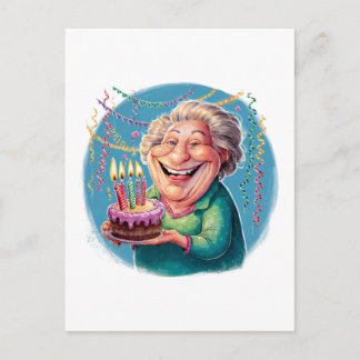 Carte Postale Faire-part Fête d'anniversaire humoristique de Nana