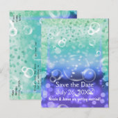 Carte Postale Faire-part Fête d'anniversaire tropicale sous la mer (Devant / Derrière)