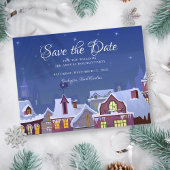 Carte Postale Faire-part Fête de famille Enregistrer la date Noël hiver