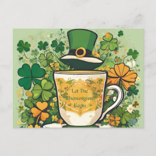 Carte Postale Faire-part Fête de la Saint-Patrick personnalisable Shenaniga