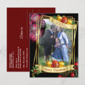 Carte Postale Faire-part fête de la veille de Noël (Devant / Derrière)