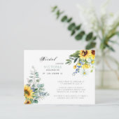 Carte Postale Faire-part Fête de mariage tournesol coloré (Debout devant)