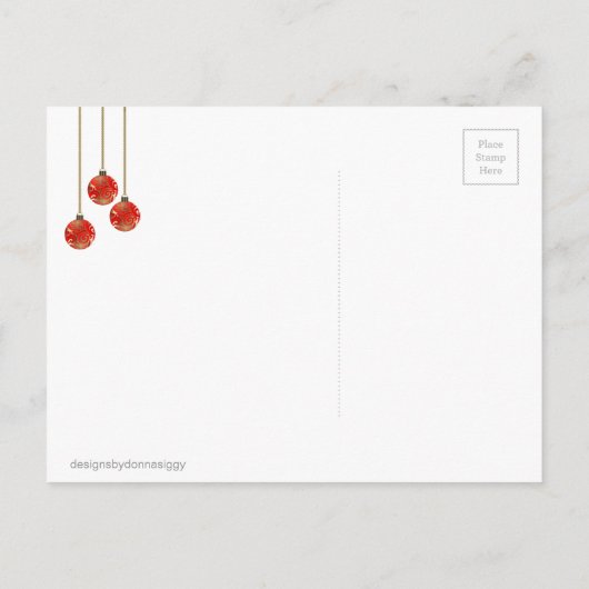 Carte Postale Faire-part Fête de Noël Élégante et Festive Enregistrez la Da (Dos)