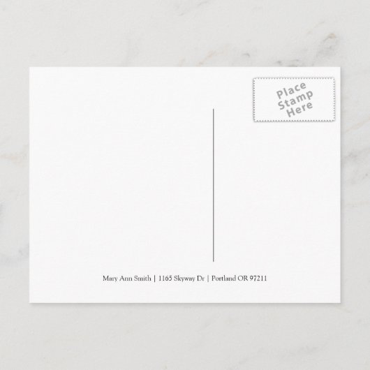 Carte Postale Faire-part Fête de Noël Enregistrez la Date Arbre Étincelant  (Dos)