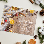 Carte Postale Faire-part Fête de Noël rustique