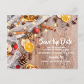 Carte Postale Faire-part Fête de Noël rustique festive et vacances (Devant)