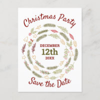 Fête de Noël Sauver la date Fêtes rustiques au pin