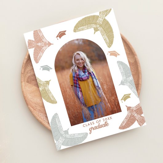 Carte Postale Faire-part Fête de Remise des Diplômes | Art Populaire Bohè