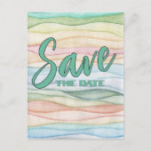 Carte Postale Faire-part Fête de Retraite Sauvegarder la Date Aquarelle Ran (Devant)