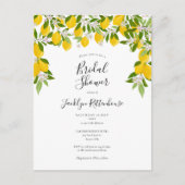 Carte Postale Faire-part Fête des mariées d'aquarelle aux fleurs de citron (Devant)