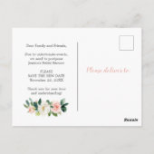 Carte postale Faire-part Fête des mariées reportée (Dos)