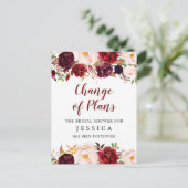 Carte postale Faire-part Fête des mariées reportée (Debout devant)