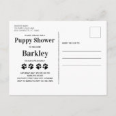 Carte Postale Faire-part Fête personnalisée pour nouveau chien chiot photo (Dos)