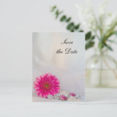 Carte Postale Faire-part Fête rose et mariage des boutons Enregistrer la da (Debout devant)