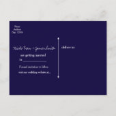 Carte Postale Faire-part Fête sur la Plage Palmiers Tropical Bleu (Dos)