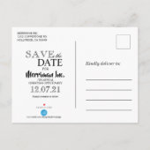 Carte Postale Faire-part Fêtes de Noël Fête du bureau Enregistrer la date (Dos)