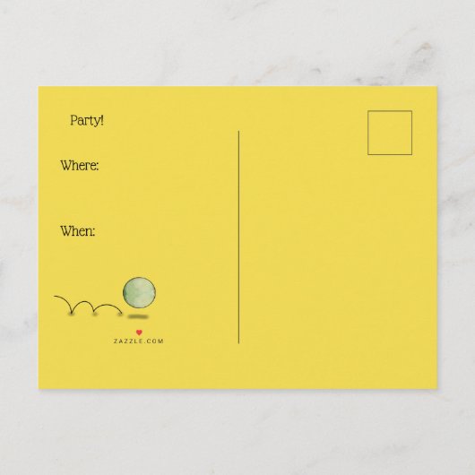 Carte Postale Faire-part FÊTONS AVEC UNE FÊTE ENDIABLÉE par Slipperywindow (Dos)